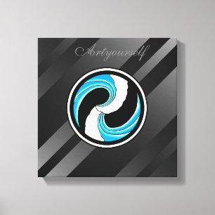 Yin Yang Waves Leinwanddruck