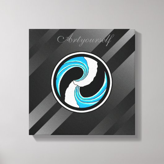 Yin Yang Waves Leinwanddruck (Vorderseite)
