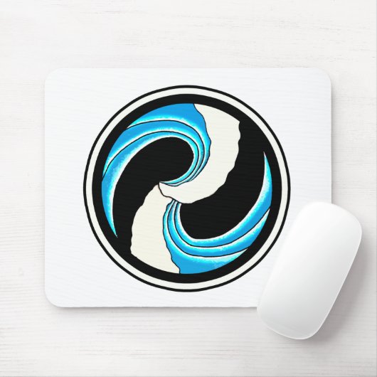 Yin Yang Waves Mousepad (Mit Mouse)