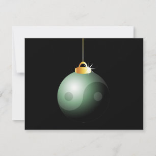 Yin Yang Weihnachtsball Feiertagskarte