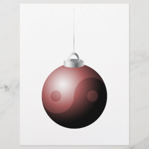 Yin Yang Weihnachtsball in Rot Flyer