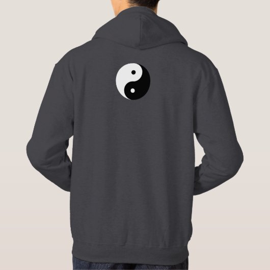 Yin Yang - weißes Schwarzes Hoodie (Rückseite)