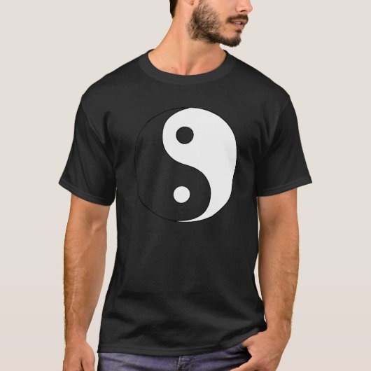 Yin Yang (weißes u. transparentes) T-Shirt (Vorderseite)