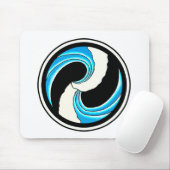 Yin Yang Wellen Mousepad (Mit Mouse)
