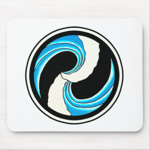 Yin Yang Wellen Mousepad