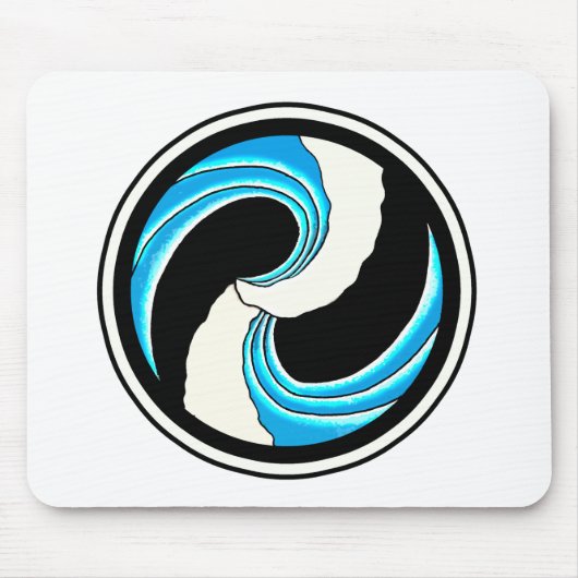 Yin Yang Wellen Mousepad (Vorne)