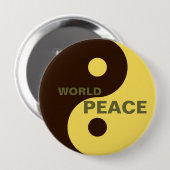 Yin-Yang-Weltfriedenspitzenknopf Button (Vorne & Hinten)