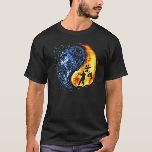 Yin Yang - Wing Chun "KungFu" IP Man T-Shirt (Vorderseite)