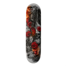 Yin Yang Wolf-Schädel-Fantasie-Plattform Skateboard