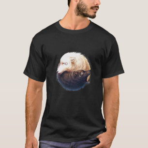 Yin Yang Wölfe Tag Nacht T-Shirt