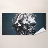 Yin Yang Wolves. Badehandtuch (Badehandtuch)