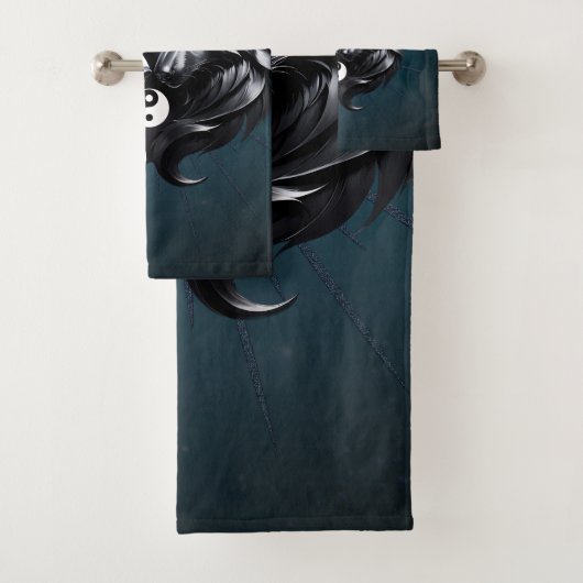 Yin Yang Wolves. Badhandtuch Set (Insitu)