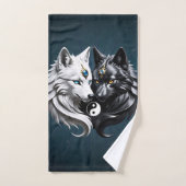 Yin Yang Wolves. Badhandtuch Set (Handtuch)