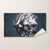 Yin Yang Wolves. Badhandtuch Set (Handtuch)