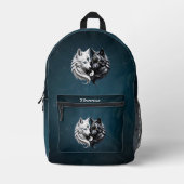 Yin Yang Wolves. Bedruckter Rucksack (Vorderseite)