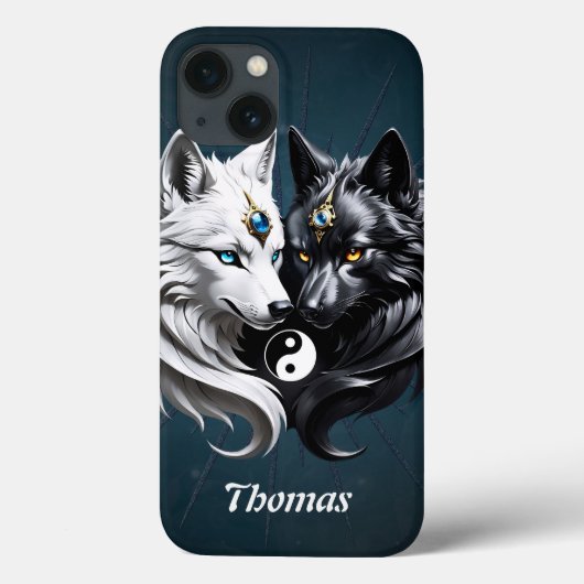Yin Yang Wolves. Case-Mate iPhone Hülle (Rückseite)