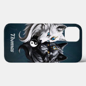 Yin Yang Wolves. Case-Mate iPhone Hülle (Rückseite (Horizontal))