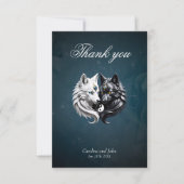 Yin Yang Wolves. Dankeskarte (Vorderseite)