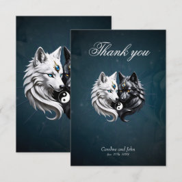 Yin Yang Wolves. Dankeskarte