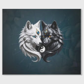 Yin Yang Wolves. Geschenkpapier (Flach)