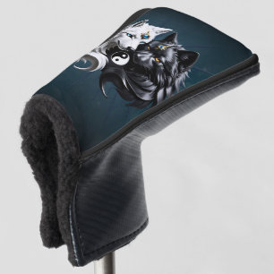 Yin Yang Wolves. Golf Headcover