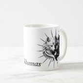 Yin Yang Wolves. Kaffeetasse (VorderseiteRechts)