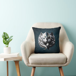 Yin Yang Wolves. Kissen