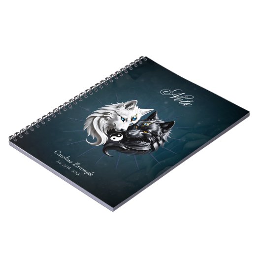 Yin Yang Wolves. Notizblock (Linke Seite)