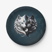 Yin Yang Wolves. Pappteller (Vorderseite)