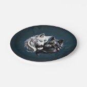 Yin Yang Wolves. Pappteller (Schrägansicht)