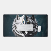 Yin Yang Wolves. Schreibtischunterlage (Tastatur & Maus)