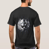 Yin Yang Wolves. T-Shirt (Rückseite)