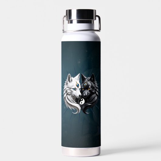 Yin Yang Wolves. Trinkflasche (Rückseite)