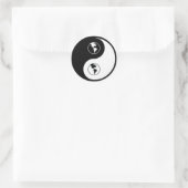 Yin Yang World Domination Runder Aufkleber (Tasche)