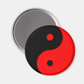 Yin Yang Ying Taoismus Sign Chinese Taijitu Red Magnet (Vorderseite/Rückseite)