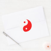 Yin Yang Ying Taoismus Sign Chinese Taijitu Red Runder Aufkleber (Umschlag)
