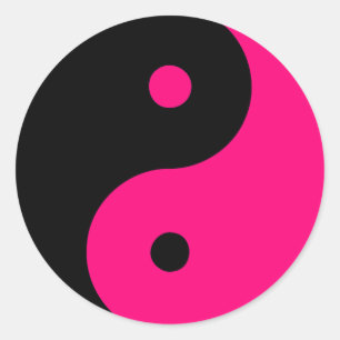 Yin Yang Ying Taoismus Sign Chinesisch Taijitu Pin Runder Aufkleber