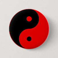 Yin Yang Ying Taoismus-Zeichen-Chinese Taijitu Rot