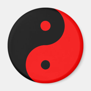 Yin Yang Ying Taoismus-Zeichen-Chinese Taijitu Rot Magnet
