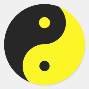 Yin Yang Ying Taoismus-Zeichen-Chinese Taijitu Runder Aufkleber