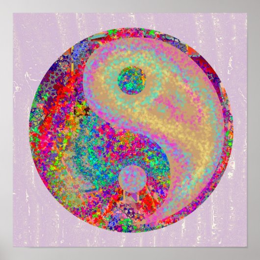 YIN YANG YinYang Chinesisches Lebensbilanz-Symbol Poster (Vorne)