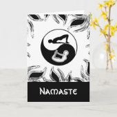 Yin-Yang Yoga Greeting Cards Karte (Gelbe Blume)