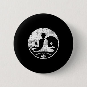 Yin Yang Yoga Lotus Harmonie Lanze Meditation Zen Button