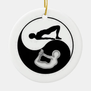 Yin-Yang-Yoga-Ornament Keramik Ornament