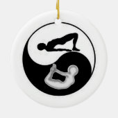 Yin-Yang-Yoga-Ornament Keramik Ornament (Hinten)
