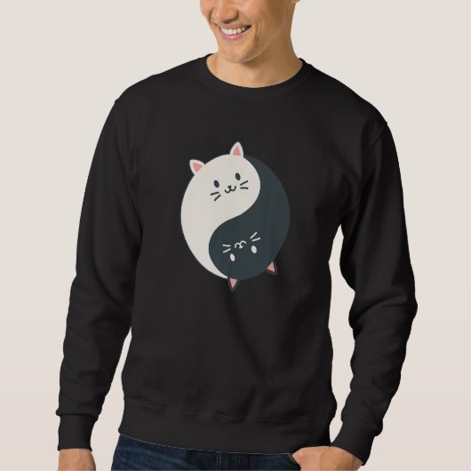 Yin Yang Yoga Zen Cute Cats for Yoga   2 Sweatshirt (Vorderseite)