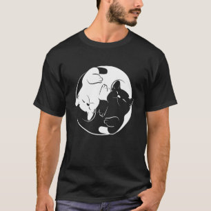 Yin Yang Yoga Zen Katzen T-Shirt - Yoga Katze