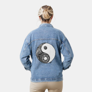 Yin Yang Zen Art Jeansjacke