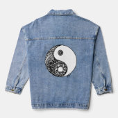 Yin Yang Zen Art Jeansjacke (Rückseite)