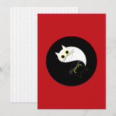 YIN YANG Zen Cat Grußkarte Feiertagskarte (Vorne/Hinten)